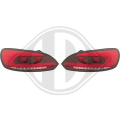 VW SCIROCCO TAIL LIGHTS LED RED-CLEAR / ΦΑΝΑΡΙΑ ΠΙΣΩ 